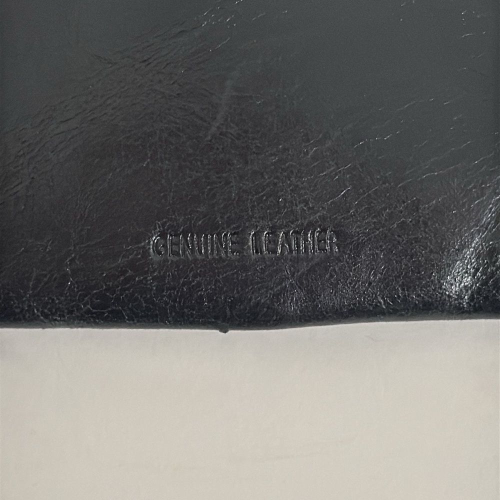 NEW KENNETH COLE Envelope Purse Black Genuine Leather Clutch - Picture 5 of 8